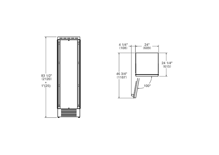 60 cm Colonna Freezer da incasso a scomparsa totale | Bertazzoni